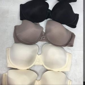 4/42D Vanity Fair bras/1 black/ 1 taupe/ 1 creme/